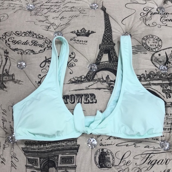 The Bikini Lab Solid Tie Front Bikini Top - Picture 3 of 6